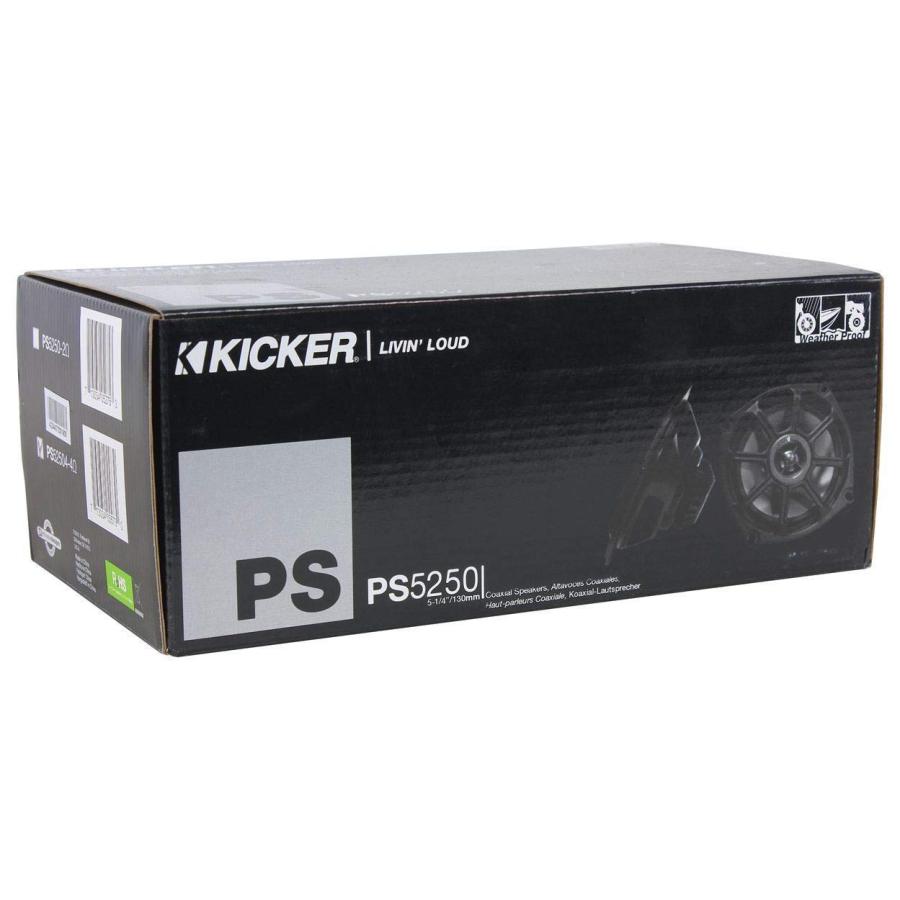 KICKER 10PS52504 5.25 ハーレーダビッドソン オートバイスピーカー + マリンスピーカーワイヤー