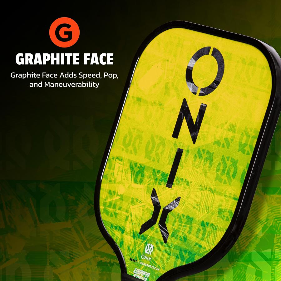 【訳あり品】 Onix React ピックルボールパドル ノメックスコアインサートとグラファイトフェイスによるスイートスポットを強化 【Q2347194379】(12300円)