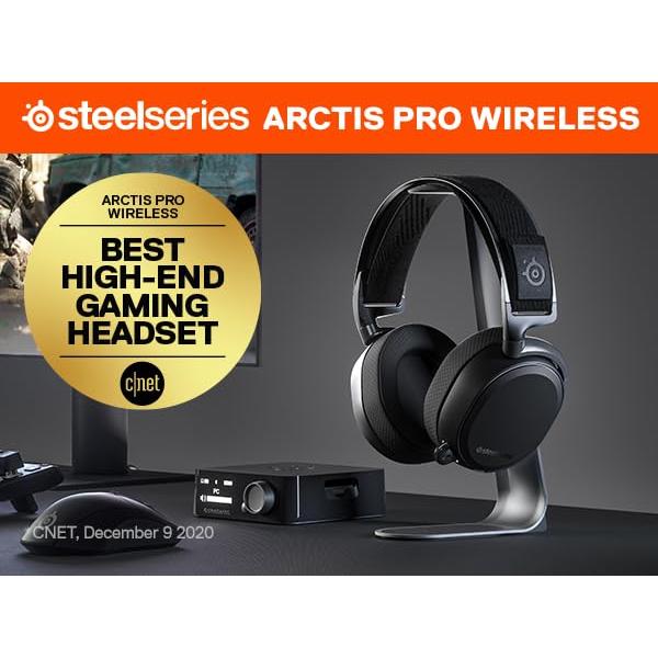 送料無料/即納 SteelSeries Arctis Proワイヤレスゲームヘッドセット - PS4とPC用のロスレスハイファイワイヤレス+ Bluetooth
