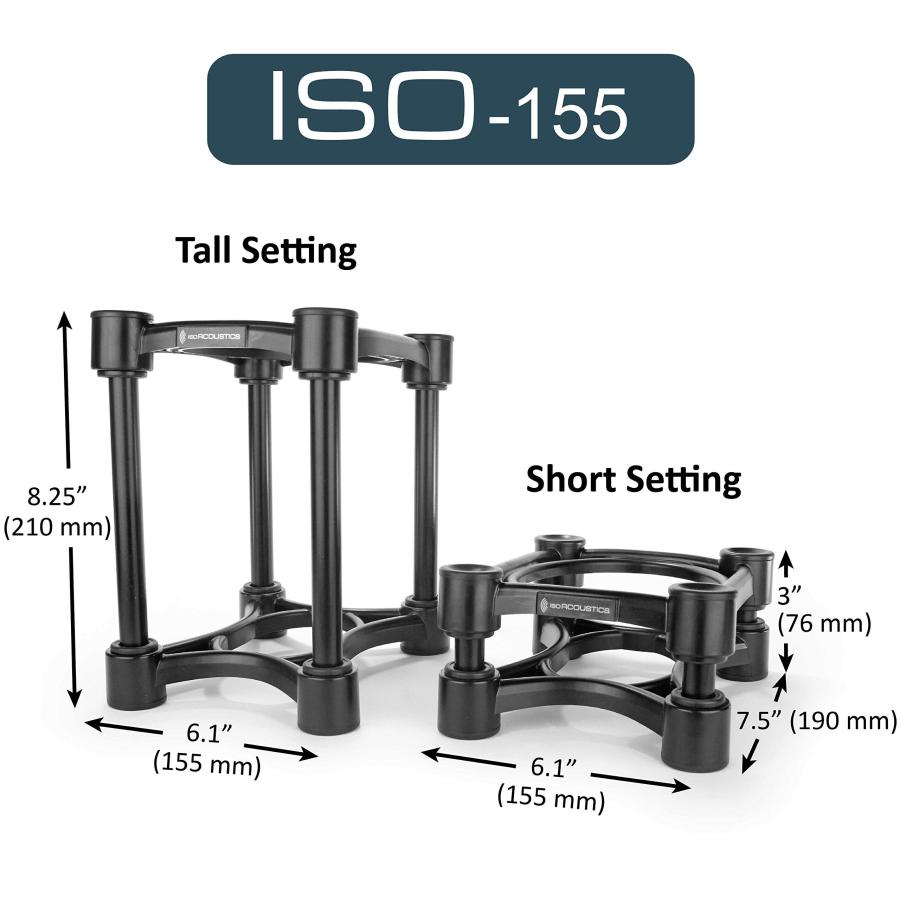 ISO ACOUSTICS ISO-155 スピーカースタンド ペアセット ISO また