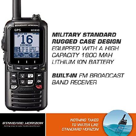 Standard　Horizon　HX890BK　VHF-HH、6ワット、GPS＆FM　RCVR付き