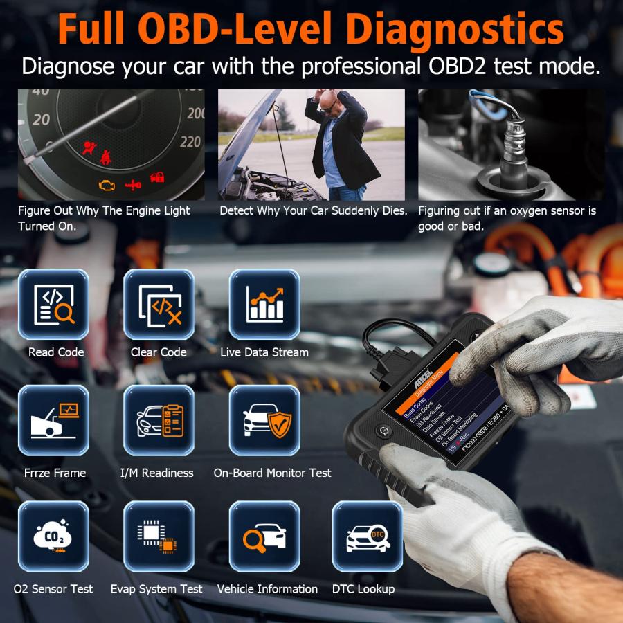 玄関先迄納品 ANCEL OBD2 Scanner FX3000 Elite Code Readers Scan Tools， Battery Registration Tool， ABS Bleeding， SRS Airbag Car Diagnostic， SAS Calibration Check Tra