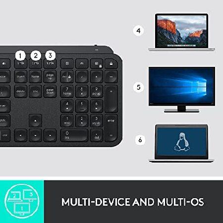 激安買うなら Logitech MX Keys Advanced Wireless Illuminated Keyboard， Black (920-009295) 並行輸入品