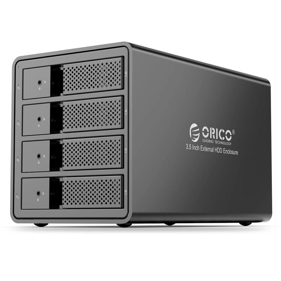 ORICO USB 3.0 3.5インチ 5 Bay SATA 外付けハードドライブエンクロージャ 80TB (5 x 16TB) アルミ合金