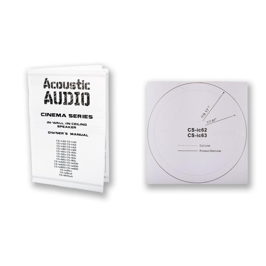 公認ストア Acoustic Audio CSic64 フレームレス 天井 6.5インチ スピーカー5点セット 3ウェイ ホームシアタースピーカー CSic64-5S