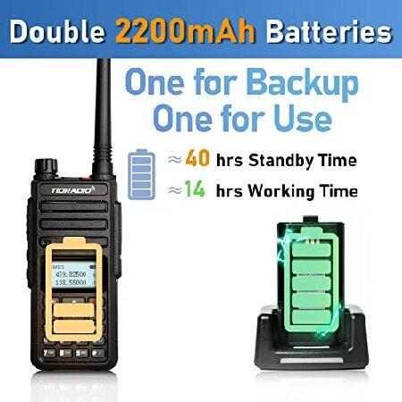 TIDRADIO　TD-H6　10Watt　Ham　Radio　Handheld　from　T　Battery,　UV-5R　Talkies　Walkie　Speaker　with　Mic　Cable,　Dual　Programming　Extra　Band　2200mAh　Upgraded　and