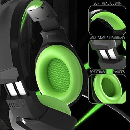 国内企業販売 Orzly Gaming Headset (Green) for PC and Gaming Consoles PS5， PS4， Xbox Series X | S， Xbox ONE， Nintendo Switch ＆ Google Stadia Stereo Sound with Nois