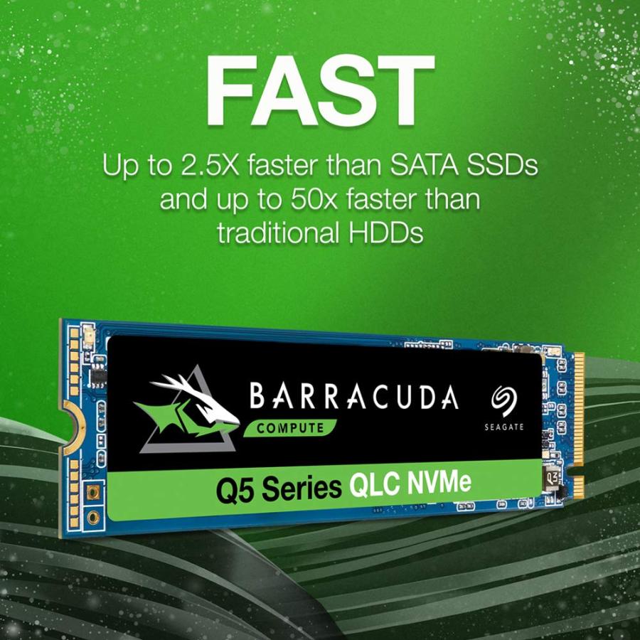 日本オーダー Seagate Barracuda Q5 1TB Internal SSD - M.2 NVMe PCIe Gen3 ×4， 3D QLC for Desktop or Laptop， 1-Year Rescue Services (ZP1000CV3A001)