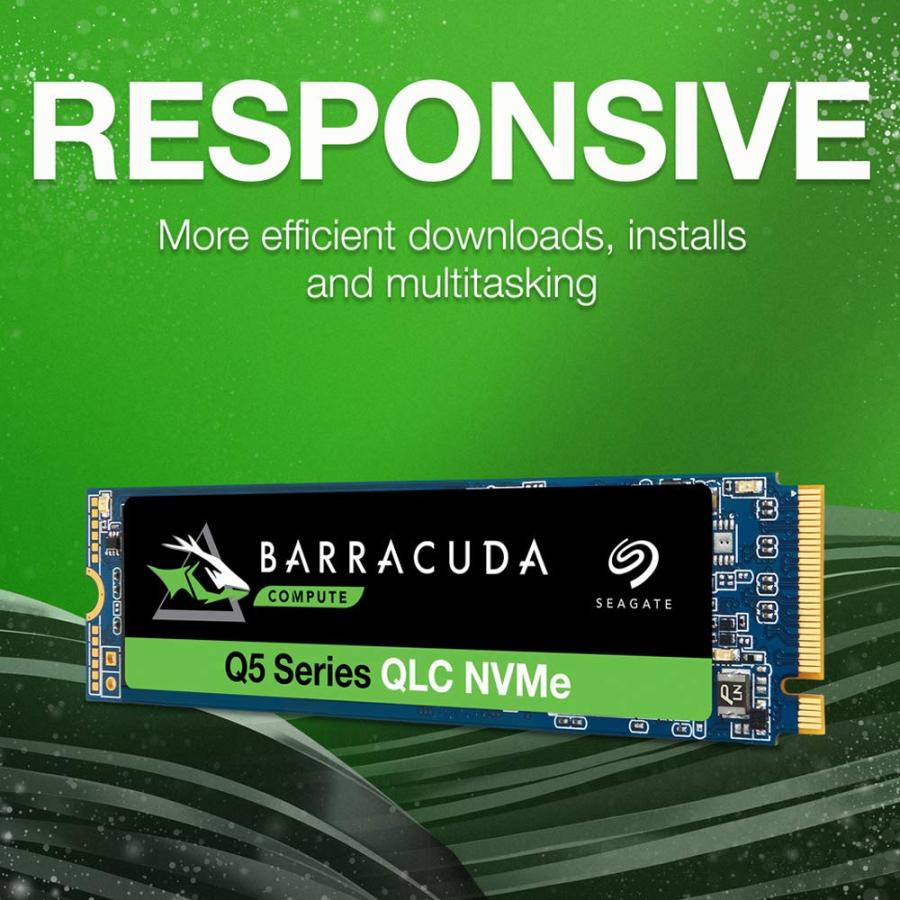 日本オーダー Seagate Barracuda Q5 1TB Internal SSD - M.2 NVMe PCIe Gen3 ×4， 3D QLC for Desktop or Laptop， 1-Year Rescue Services (ZP1000CV3A001)