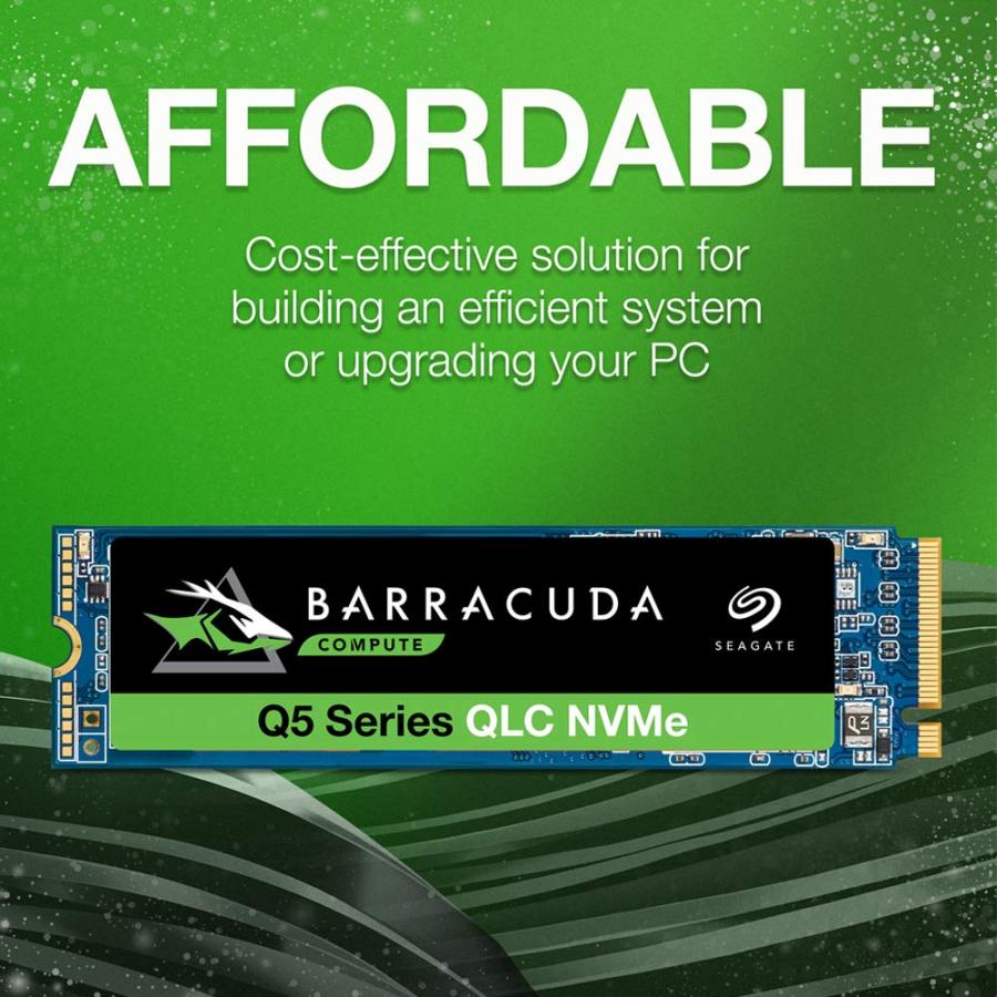 日本オーダー Seagate Barracuda Q5 1TB Internal SSD - M.2 NVMe PCIe Gen3 ×4， 3D QLC for Desktop or Laptop， 1-Year Rescue Services (ZP1000CV3A001)