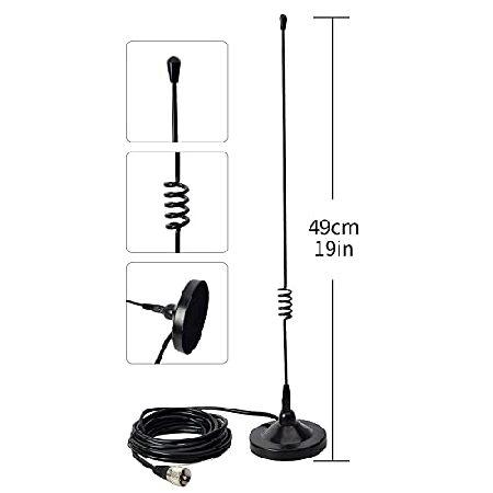 UAYESOK　Dual　Band　70cm　Radio　Ham　VHF　Scanner　Magnetic　SUV　Antenna　Duty　Car　PL-259　Mount　Antenna　Vehicel　Plug　for　Mobile　Magnet　Heavy　UHF　Base　2m　Repea