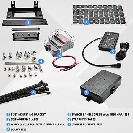 MaySpare　Gang　Switch　Panel,On-Off　System　Box,Electronic　CarTruck　Car　Switch　Stickers　Relay　Led　Box,Circuit　Label　Control　for　Pod　Touch　with　Boat　ATV