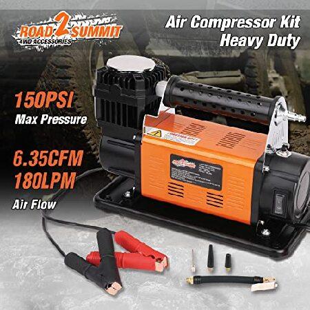 Heavy　Duty　Portable　Min),　12V　Pump　ATVS　for　Vehicle　Max　Air　Kit　(180L　Air　Compressor　Inflate　Air　Kit　RV,　4x4　150PSI,　Compressor　for　6.35CFM　Off-Road