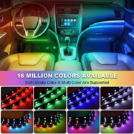 割引50％ FCPVHOY Smart Led Interior Car Lights， Car Decorative Light， Colored， Car Pedal Light Strip That can be Controlled by APP， 4PCS Music Synchronization