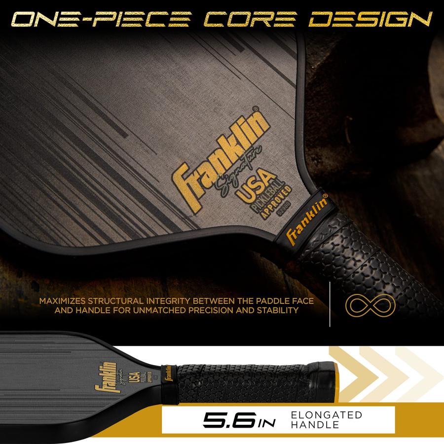 Franklin Sports Pro ピックルボールパドル シグネチャーシリーズ カーボンファイバーパドル カーボンSTKサーフェス USA ピックルボール(USAPA)承認 トーナメン また