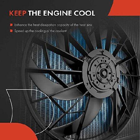 50%OFF A-Premium A/C Condenser Cooling Fan Assembly Compatible with Acura TLX 2015-2020 ＆ Honda Accord 2013-2017， 2.4L， with Motor， Right Passenger Side