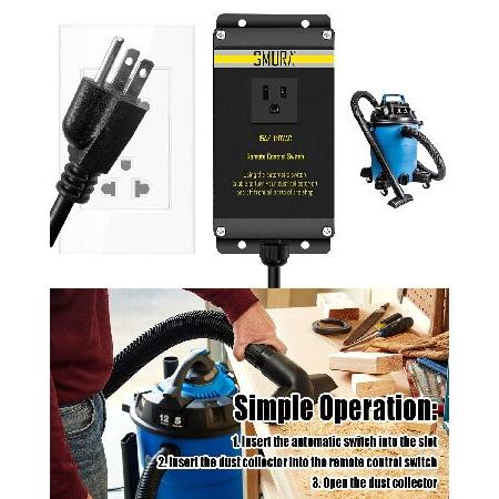 110V　Wireless　Remote　Starter　Included　Not　and　with　Manual　Power　Cord　50CM　Battery　Dust　Remote　Switch,　Control　Starter　Switch　Outlet　Collector　Switch,