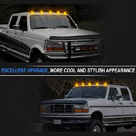 【福袋セール】 SHINEFIT 5X Amber LED Cab Roof Running Top Marker Lights Compatible for 1984-1997 F150 F250 F350 Super Duty Pickup Trucks