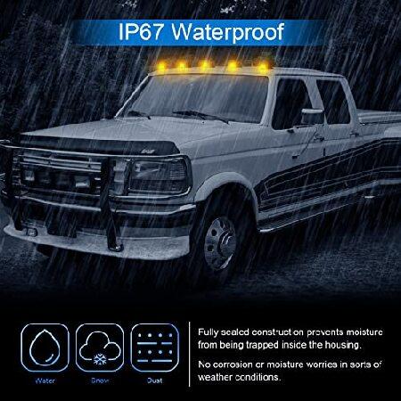 【福袋セール】 SHINEFIT 5X Amber LED Cab Roof Running Top Marker Lights Compatible for 1984-1997 F150 F250 F350 Super Duty Pickup Trucks