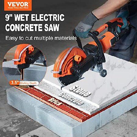 VEVOR　Electric　Concrete　Pump　Water　in　for　3.5　Circular　and　Depth,　Disk　Ston　Cutter　Saw　Cutter　Cutting　in　Line,　Wet　Saw　with　Dry　Blade,　Includes　Saw,
