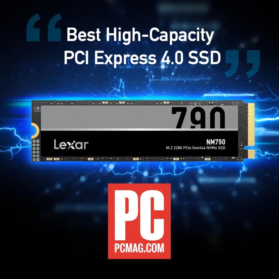 【海外輸入】 Lexar NM790 SSD 4TB PCIe Gen4 NVMe M.2 2280 内蔵ソリッドステートドライブ 最大7400MB/秒 PS5対応 ゲーマー/クリエイター向け (LNM790X004T-RNNNU)
