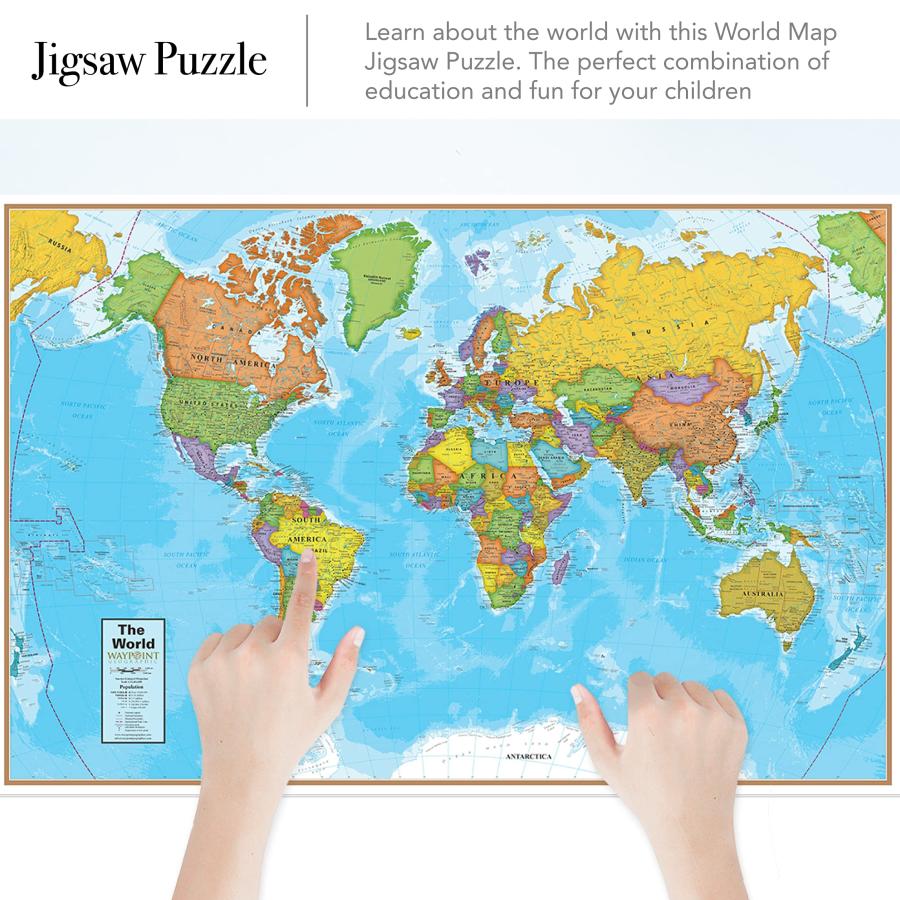 販売特売 Round World Products World Map Puzzle， 500 Pieces by ROUND WORLD PRODUCTS