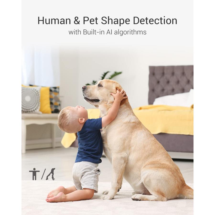 大幅に値引き EZVIZ 4MP Indoor Camera， Pan/Tilt Baby Pet Monitor with AI Human and Pet Detection， Voice Activity Detection， Waving-Hand Recognition， Starlight Lens