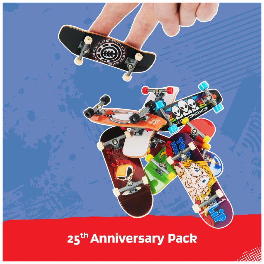 ショッピングオンライン TECH DECK， 25th Anniversary 8-Pack Fingerboards with Exclusive Figure， Collectible and Customizable Mini Skateboards， Kids Toys for Ages 6 and up