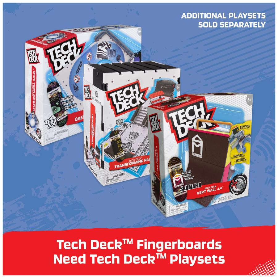 ショッピングオンライン TECH DECK， 25th Anniversary 8-Pack Fingerboards with Exclusive Figure， Collectible and Customizable Mini Skateboards， Kids Toys for Ages 6 and up