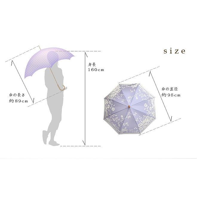 日本製 レディース雨傘 長傘 キリエ 槙田商店 バラ(ロイヤルパープル