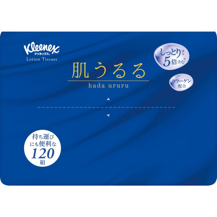 ケース販売　 Kleenex/クリネックス ローション 肌うるるソフトパック １２０組(２４０枚)　24パック入り　｜kasabaru｜04