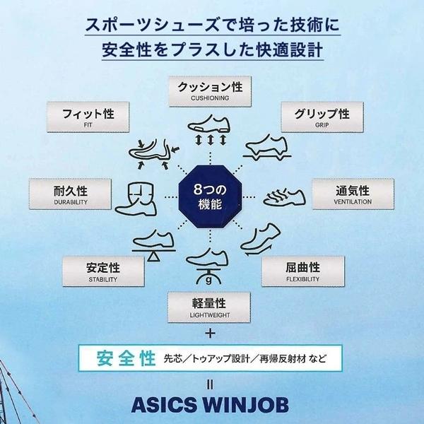 アシックス ウィンジョブ ASICS WINJOB CP701 安全靴 安全スニーカー 作業靴 現場靴 おしゃれ 天然皮革 ハイカット メンズ 衝撃吸収 防滑｜kasablow-sale｜14