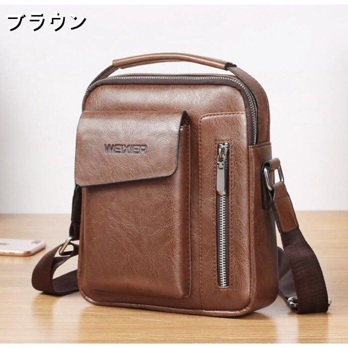 在庫セール ショルダーバッグ メンズ かばん メンズ 斜め掛けバッグ レザー カバン ななめがけバッグ メンズ 対応 男性 アウトドア 自転車 通勤 8602|kasaisyousya|04