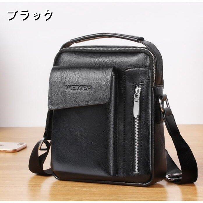 在庫セール ショルダーバッグ メンズ かばん メンズ 斜め掛けバッグ レザー カバン ななめがけバッグ メンズ 対応 男性 アウトドア 自転車 通勤 8602|kasaisyousya|05