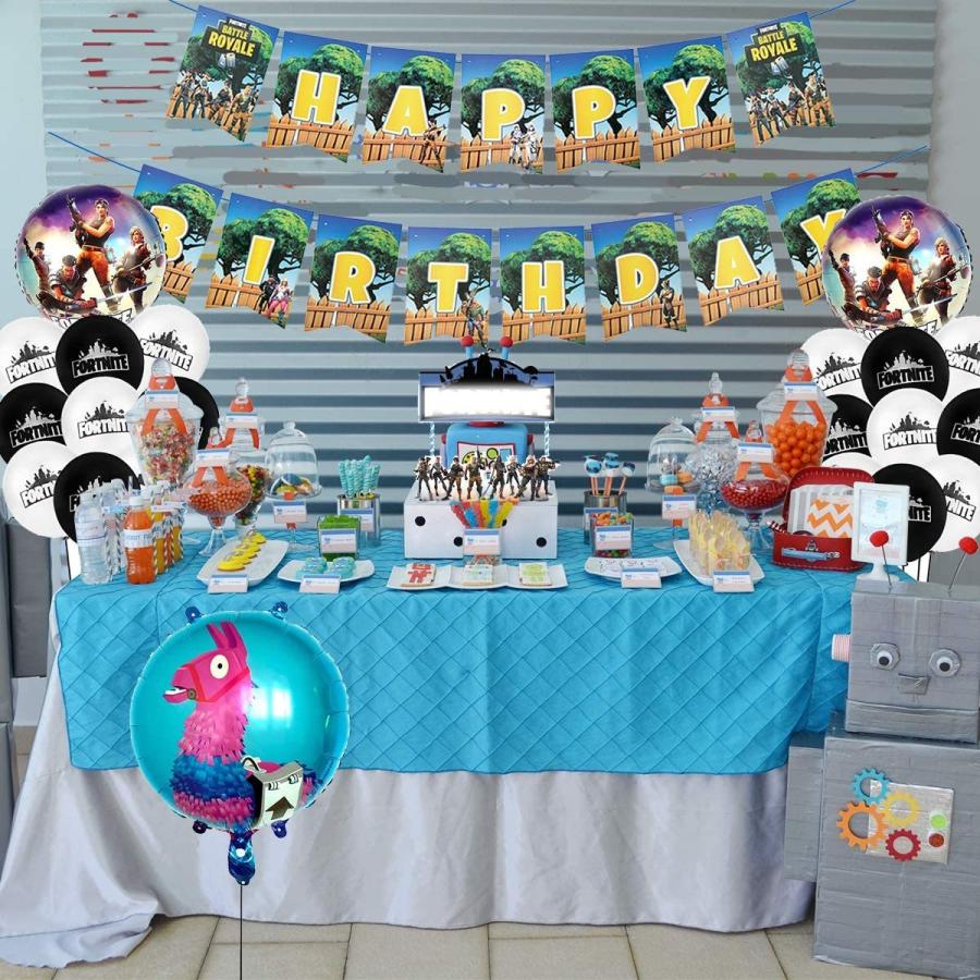 子供の誕生日用のパーティー風船 飾り付け セット バルーン 風船 ビデオゲームの装飾 ゲームテーマの誕生日パーティー用品キットとお誕生日おめでとうバナー Ep カサイ商社 通販 Yahoo ショッピング