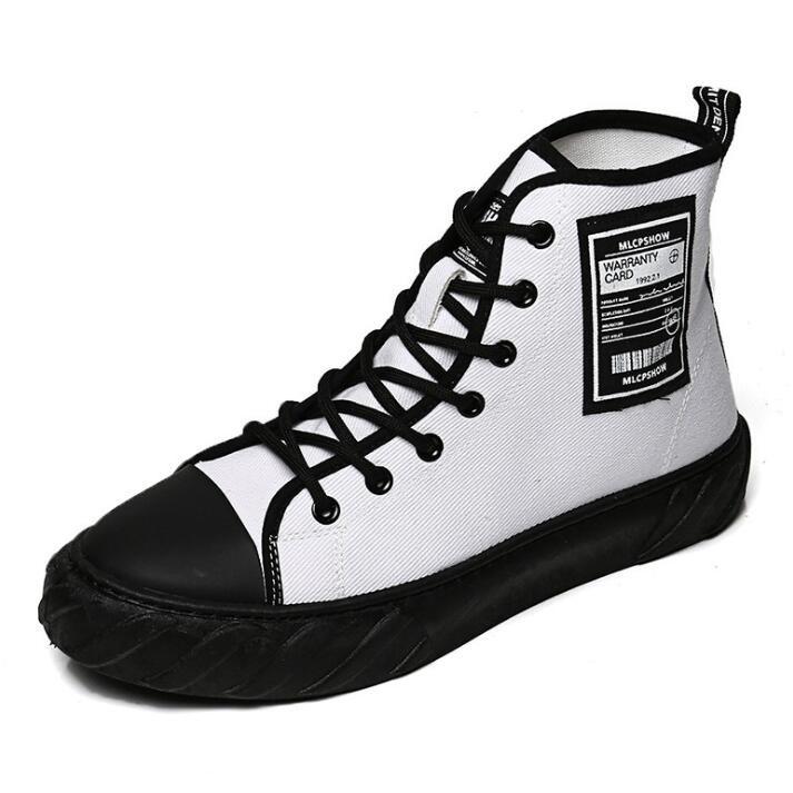 超人気高品質 シューズ ハイカット メンズ スニーカー シンプル ハイカット メンズ スニーカー シンプル 新作安いスニーカー メンズ ハイカットスニーカー キャンバス靴黒 レースアップ 大きいサイズ ミッドカット Www Threeriversofs Com