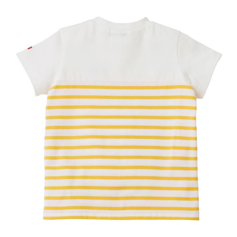 MIKI HOUSE（ミキハウス） セール ロゴ刺しゅう切替半袖Tシャツ 120cm