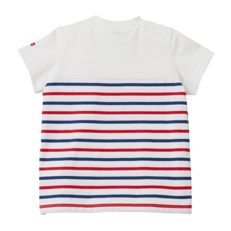 MIKI HOUSE（ミキハウス） セール ロゴ刺しゅう切替半袖Tシャツ 120cm
