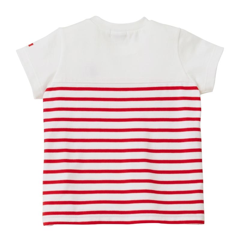 MIKI HOUSE（ミキハウス） セール ロゴ刺しゅう切替半袖Tシャツ 120cm