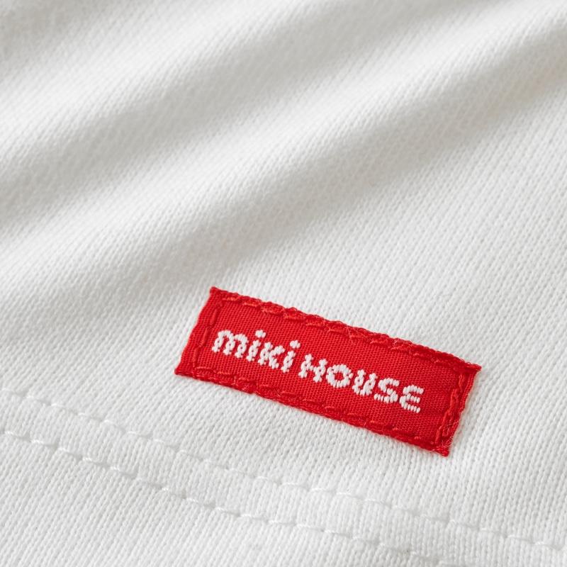 MIKI HOUSE（ミキハウス） セール ロゴ刺しゅう切替半袖Tシャツ 120cm