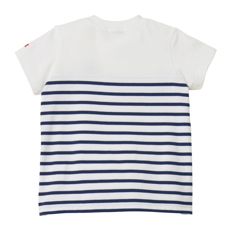 MIKI HOUSE（ミキハウス） セール ロゴ刺しゅう切替半袖Tシャツ 120cm