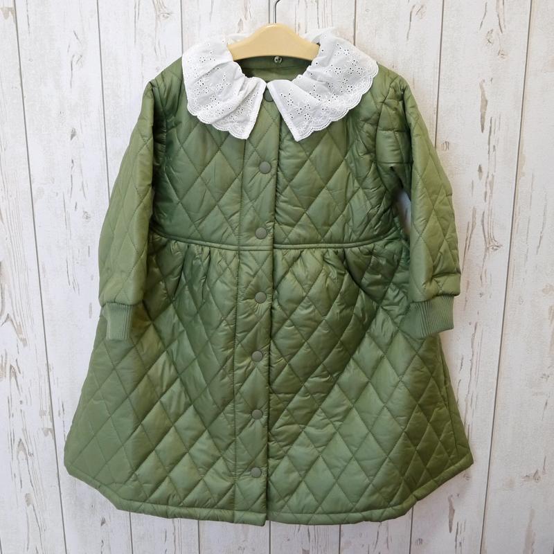 マルーク キルトレース衿フレアコート 120cm maarook : 104-2104024-0  