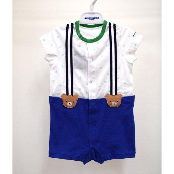 最も優遇 ミキハウス Mikihouse サスペンダー風 ショートオール 70 80cm 値引きする Www Univag Tn