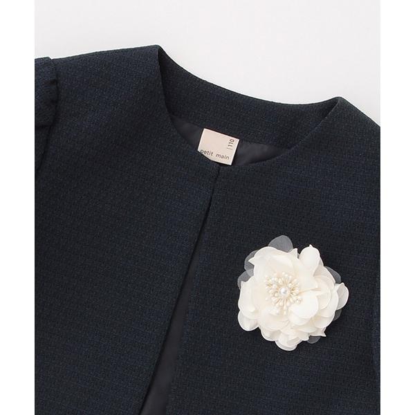 20％off 】130cm プティマイン petitmain花柄OP＋スカラップジャケット  