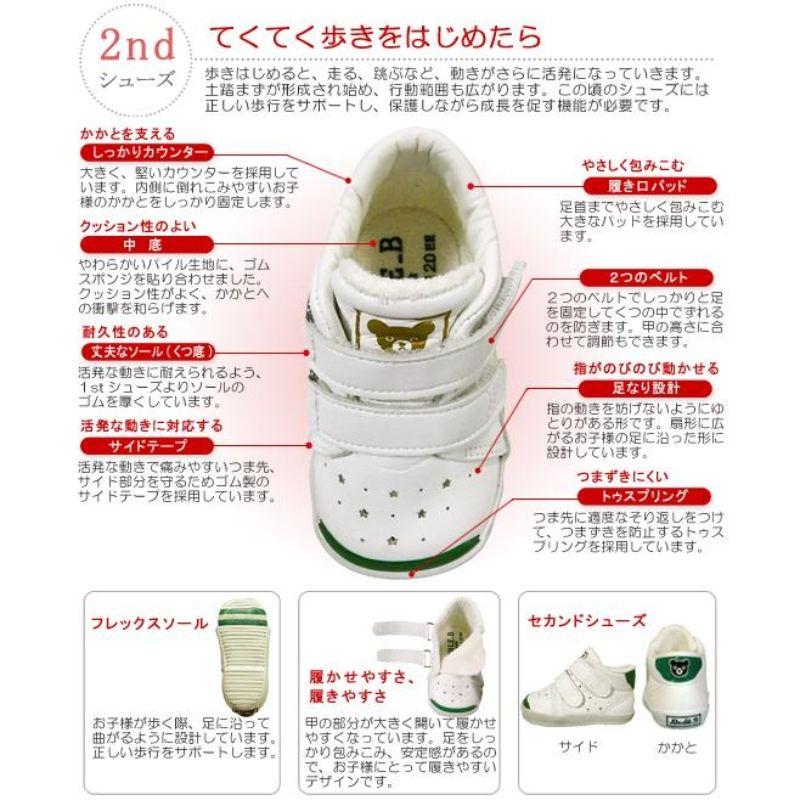 MIKI HOUSE（ミキハウス） ダブルB べビー 合皮セカンドシューズ 13.5