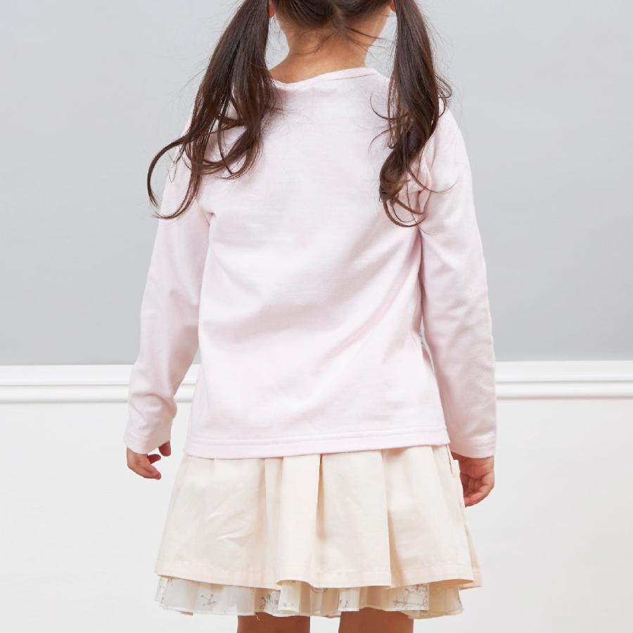 KP ケーピー 12星座mimiプリント長袖Tシャツ ペールピンク 80cm-100cm
