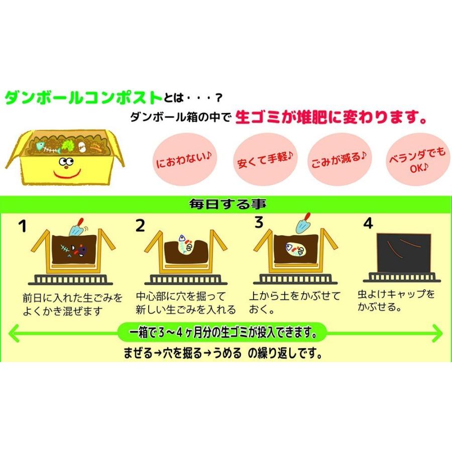 ダンボールコンポスト　ダンボール箱＋基材（助成対象）生ごみを堆肥に変える　環境にやさしい　簡単　低価格｜kasamatsu｜04