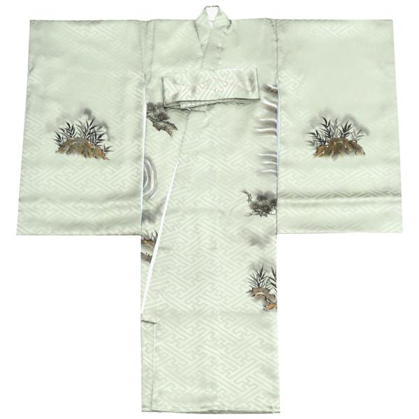 15%OFFセール 産着 男の子 薄緑 お宮参り 京友禅 販売 新品 購入