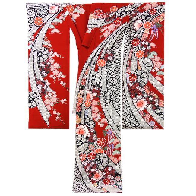 滝泰 おぼろ染 振袖 仕立て付き 正絹 新品 販売 購入 着物 未仕立て  