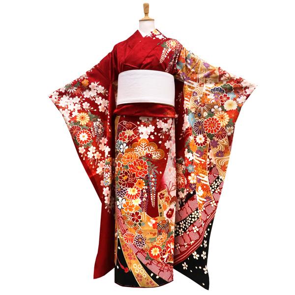 独特な 正絹振袖 友禅モダン柄 未仕立て agapeeurope.org